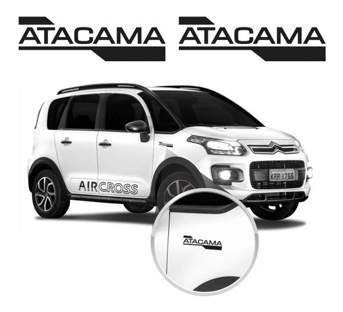 Adesivos Emblema Citroen Aircross Atacama Resinado Preto