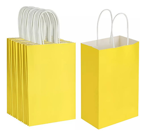 20 Bolsas De Papel Bolsa Kraft Ecologica Embalaje 15*8*21cm