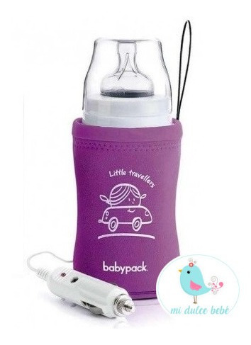 Imagen 2 de 9 de Calienta Mamadera Biberón Violeta Para Auto 12 Volt Babypack