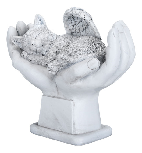 Estatua Conmemorativa De Mascotas Con Lápida De Angel God Ha