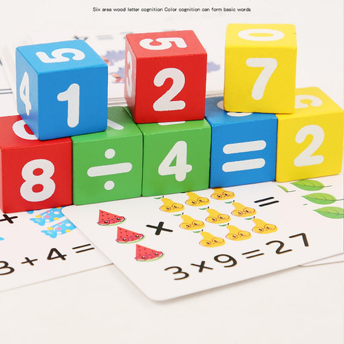Math Game Children Learning Board 54pcs Double Sided Cards