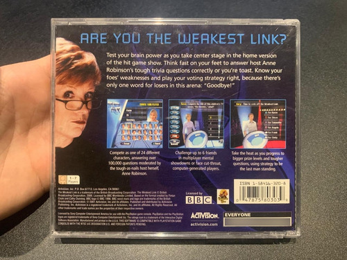 Weakest Link Sony Playstation Ps1 (Usado)