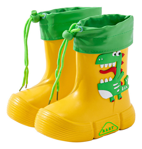 Bota Para Lluvia Infantil Modelo Con Dibujos De Dinosaurio