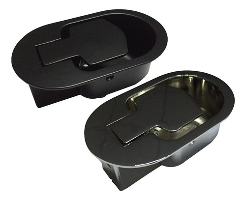 2x Sofá Reclinable / Silla De Liberación Ovalada Negro
