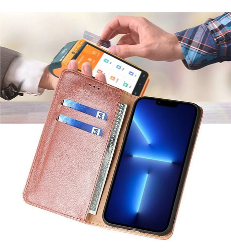Funda Protectora Para Motorola Carcasa Case De Cuero Cartera