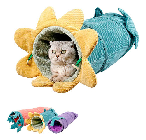 Collapsible Cat Tunnel Tubes Toys - Fun Run Crinkle Pla...
