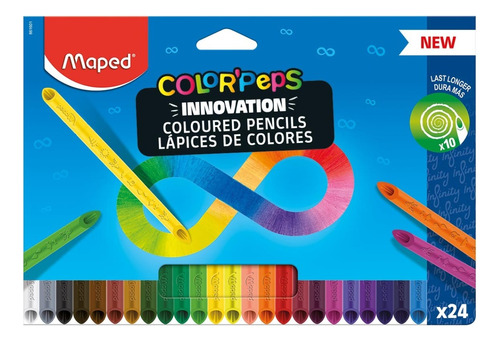 Lapices Maped Infinity Mas Durables Innovadores X 24 Colores