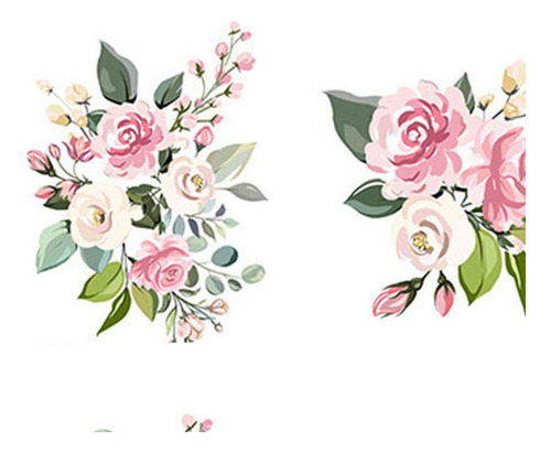 6 Piezas Pegatinas De Pared Para Bañera Flores Calcomanías
