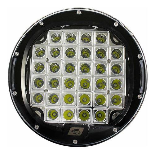 Farol Milha Led Universal 12v 24v 96w 32 Leds 6000k Redondo