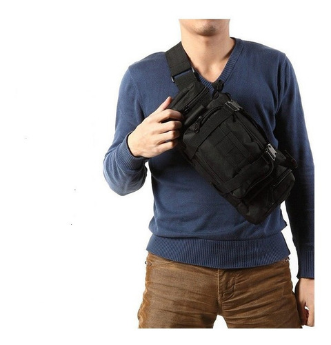 Riñonera Molle Bolso Tactico Militar Negro