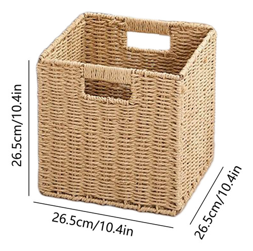 Cesta De Ratán De Imitación Para Guardar Ropa, Aperitivos Y