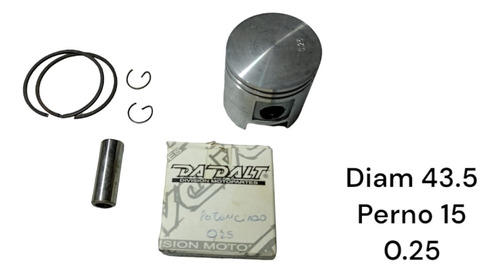 Kit Piston Da Dalt Mondial 60 0,25 Potenciado Ciclomotos