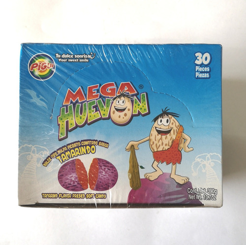 Dulce Mega Huevon. Huevitos Tamarindo. Caja Con 30 Pzas