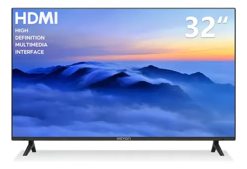 TV 32 Polegadas Digital HD 2 HDMI 2 USB VGA para Sala Quarto Escritório Imagem Nítida e Conexões Versáteis