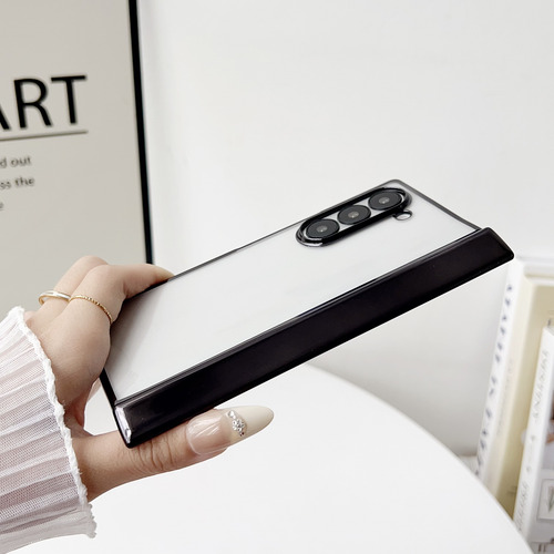 Funda Para Huawei Mate X3/x5/x6/honor Magic V3, Delgada, Ligera, Protectora Transparente, Con Marco Galvanizado