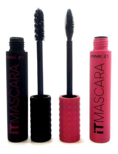 Rimel It Mascara Pestañas De Ojos Pink 21 Negra X 2 Unidades