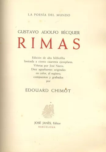 Gustavo Adolfo Becquer: Rimas