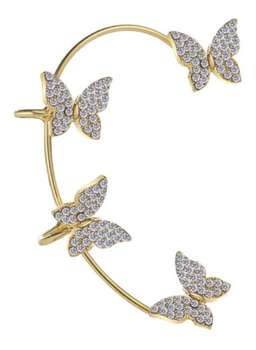 Zarcillo Solitario Ear Cuff Mariposa Single Angel Midi Ring