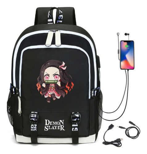 Primaria Mochilas Escolare Impermeable Demon Slayer Usb A022