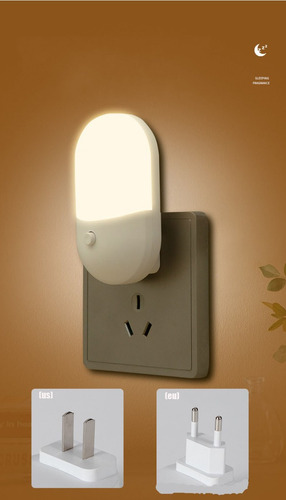 Luz De Noche Blanca Led Ajustable Para Mesita De Noche Para