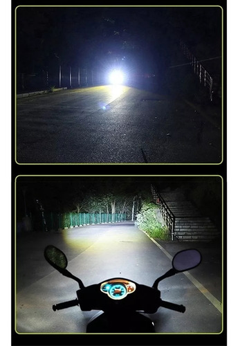 · 2x H4 Moto Mini Proyector Led Bombillas De Faro Doble Col