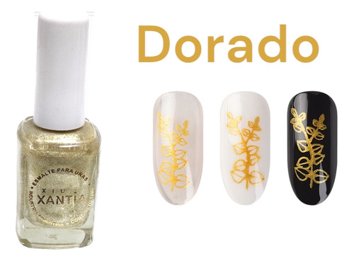 Esmalte Stamping Dorado 10ml  Stencil Deco