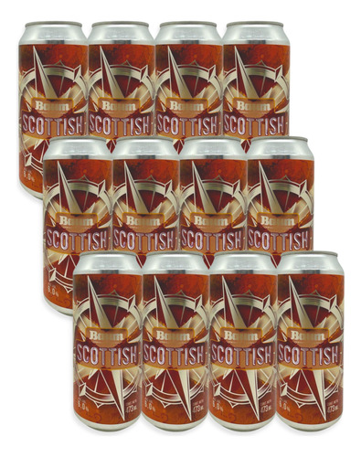 Cerveza Artesanal Roja Baum Scottish Lata 473ml Pack X12