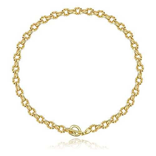 Collar De Cadena De Oro Grueso Bameral Para Mujer, Gargantil