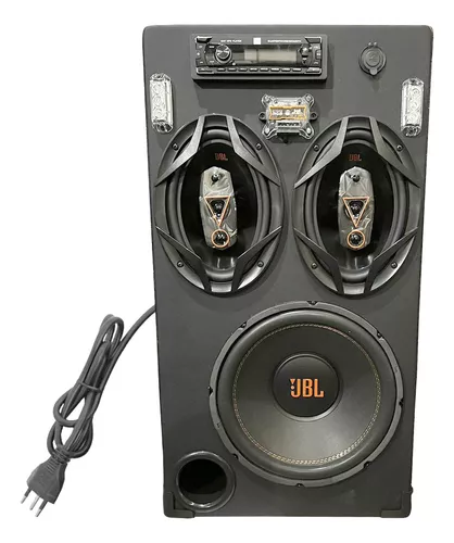 Caixa Bob Jbl Residencial 6x9 + Sub 12 + Estrobo Bluetooth