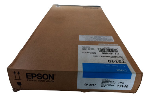 Cartucho De Tinta Epson T5140 Cyan Original 500ml Para 10000