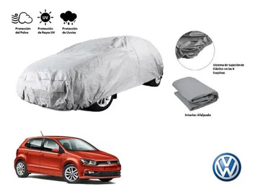 Lona Gruesa Felpa Impermeable Cubre Auto Vw Polo 1.2l 2017 , (Usado)