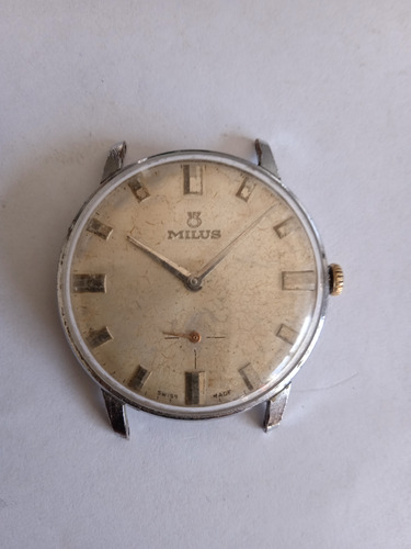 Antiguo Reloj Milus Cuerda Manual Funciona Impecable