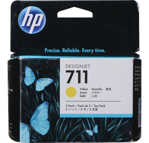 Cartucho Hp 711 Yellow X3 Cz136a Tripack  Para  Hp T120-t520