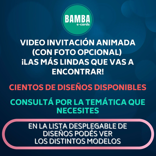 Video Invitación Animada - Cientos De Modelos - - Elegir Modelo De La Lista-
