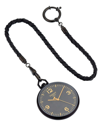 Reloj De Bolsillo Unisex Negro De Cuarzo Lepine Aluminio T86