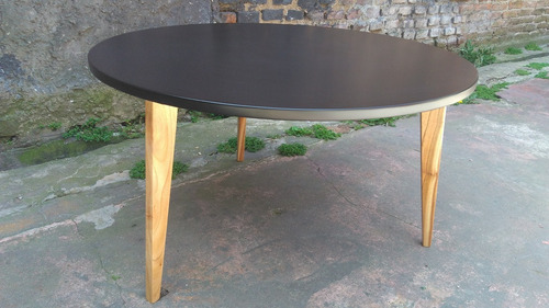 Imagen 4 de 5 de Mesa Ratona Redonda Laqueado Combinado, Escandinava