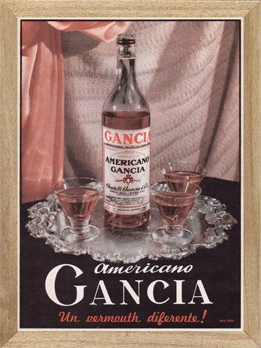 Gancia Americano Vermouth , Cuadro, Publicidad, Bebida    P577
