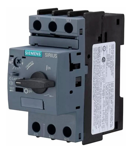 Disyuntor de motor tripolar Sirius 1,25a 100ka 400v 50/60hz