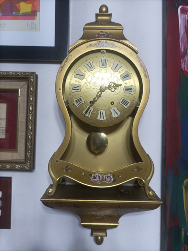 Reloj Antiguo De Pared, De Cuerda, Marca Eluxa, Suizo.