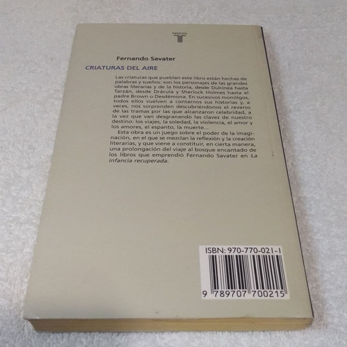 Criaturas Del Aire - Fernando Savater, Taurus 2004