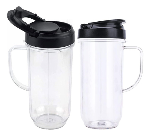 2 Paquetes Magic Bullet Blender Cups Alta 22 Oz Copa Con Taz