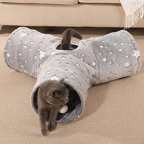 Tempcore Pet Cat Tunnel Tube Cat Toy 3 Way Plegable, TĂșneles