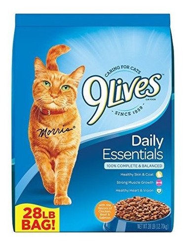 9lives 28 Lb Al Día Esencial Pienso Para Gatos, Grande.