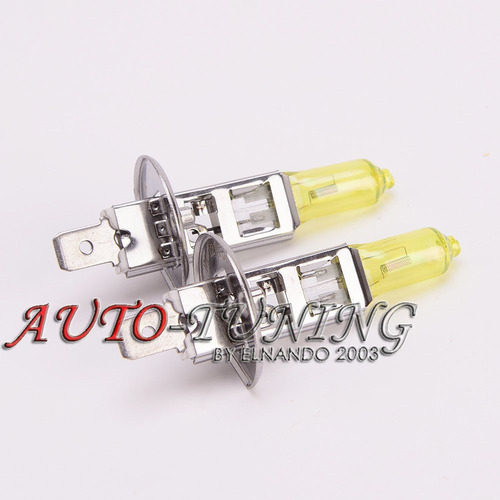 Imagen 2 de 7 de Lamparas Amarilla Efecto Solar H1 12volts 55w 2800k Kobo