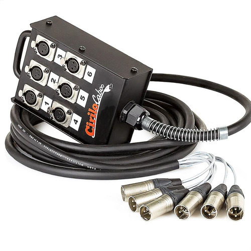 Medusa Multisom 6 Vias Conectores Xlr Neutrik - 100 Metros