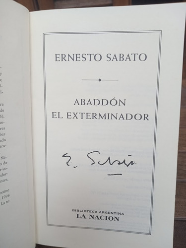 Abaddón El Exterminador. Ernesto Sabato (Usado)