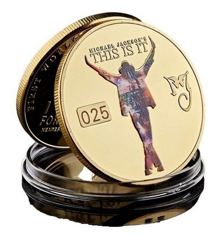 Moneda De Colección Michael Jackson. Rey Del Pop -this Is It