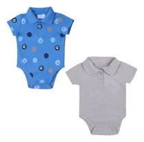 Comprar Pack 2 Pañaleros Tipo Polo \u002F Camisa Para Bebé Niño Niña