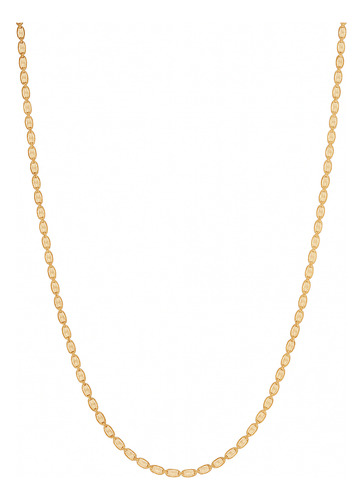 Cadena De Oro Italiano 10k Tipo Grano De Café 50 Cm, 2 Mm Dorado