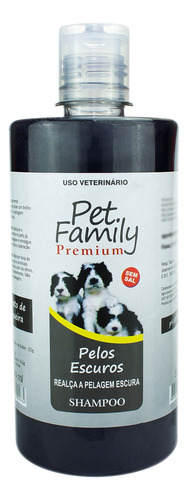 Shampoo Para Cachorros E Gatos De Pelos Escuros Pet 500ml Fragrância Alecrim Tom De Pelagem Recomendado Escuro